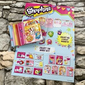2016 Full Set of 24 Shopkins Magnet Poster Die Cut Blind Box Collection Series 1